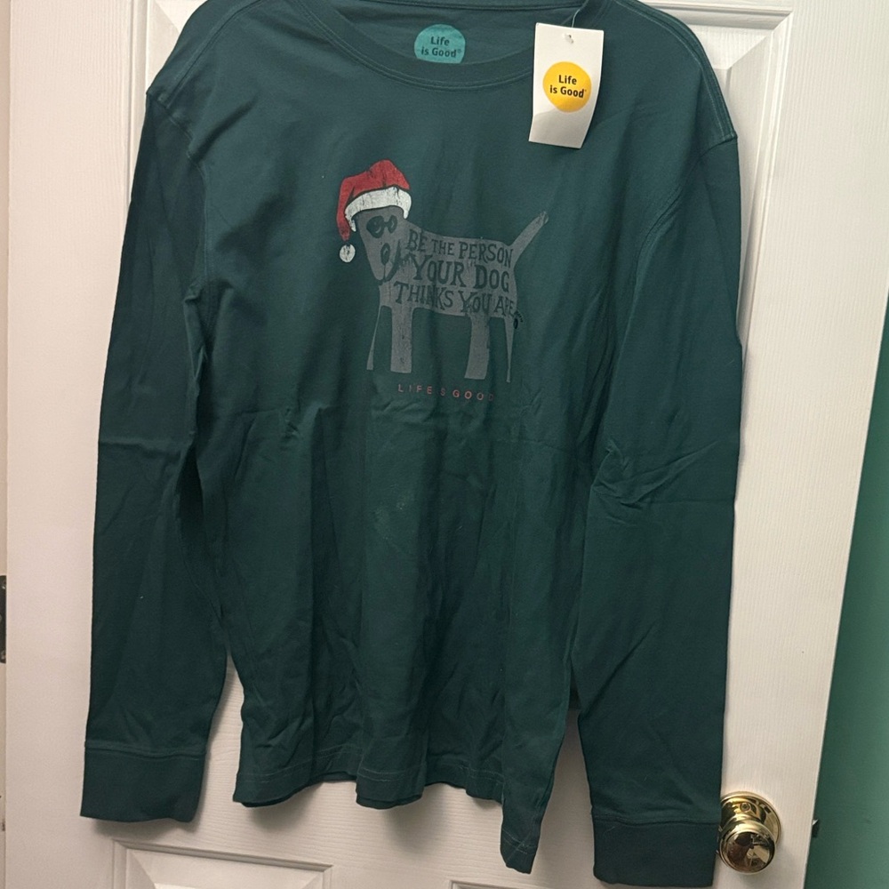 Net men’s life is good long sleeve shirt